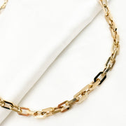 14K Solid Hollow Gold Diamond Cut Cable Link Chain